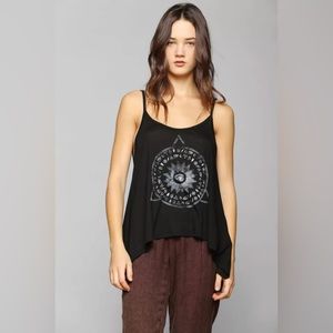 Urban Outfitters Cea + Jae black triangle eye tank top w/ low back Size S